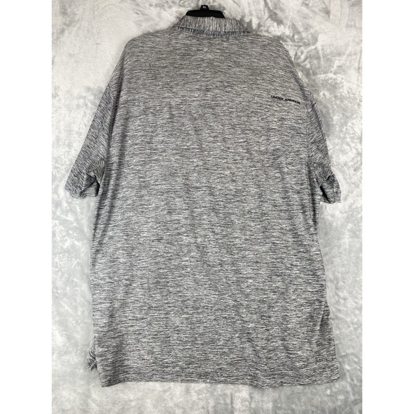 Under Armour Men's Polo Shirt 2XL Loose Heatgear Heather Gray‎ Golf - Picture 3 of 8